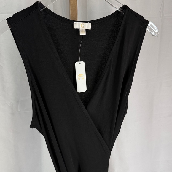 NEW Charming Charlie Wrap Style Midi Dress - Black - Small - Picture 8 of 12